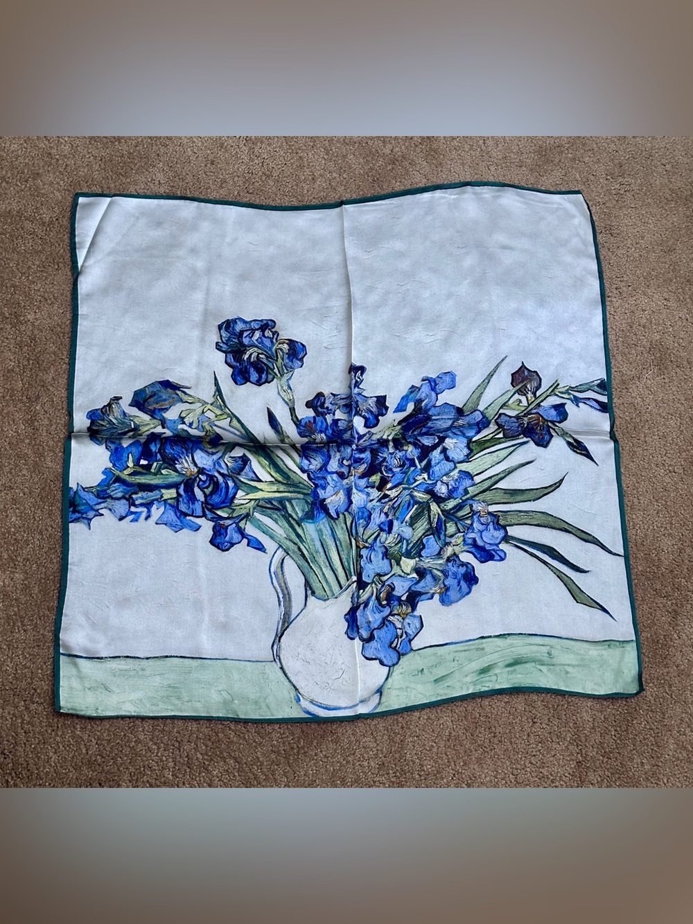 100% Mulberry Silk Scarf - Blue Iris